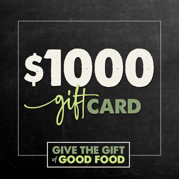 $1000 ROOT CELLAR GIFT CARD  redeemable in store only - not redeemable online