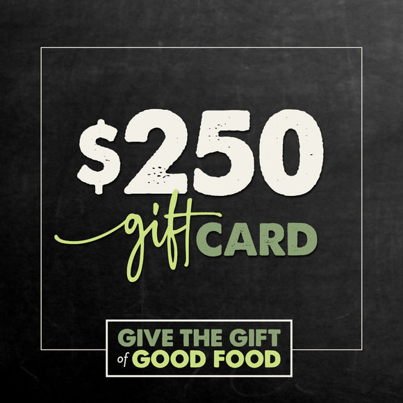 $250 ROOT CELLAR GIFT CARD redeemable in store only - not redeemable online