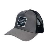 ADJUSTABLE BALL CAP: Eat your F%@#!*G vegetables please (charcoal grey)